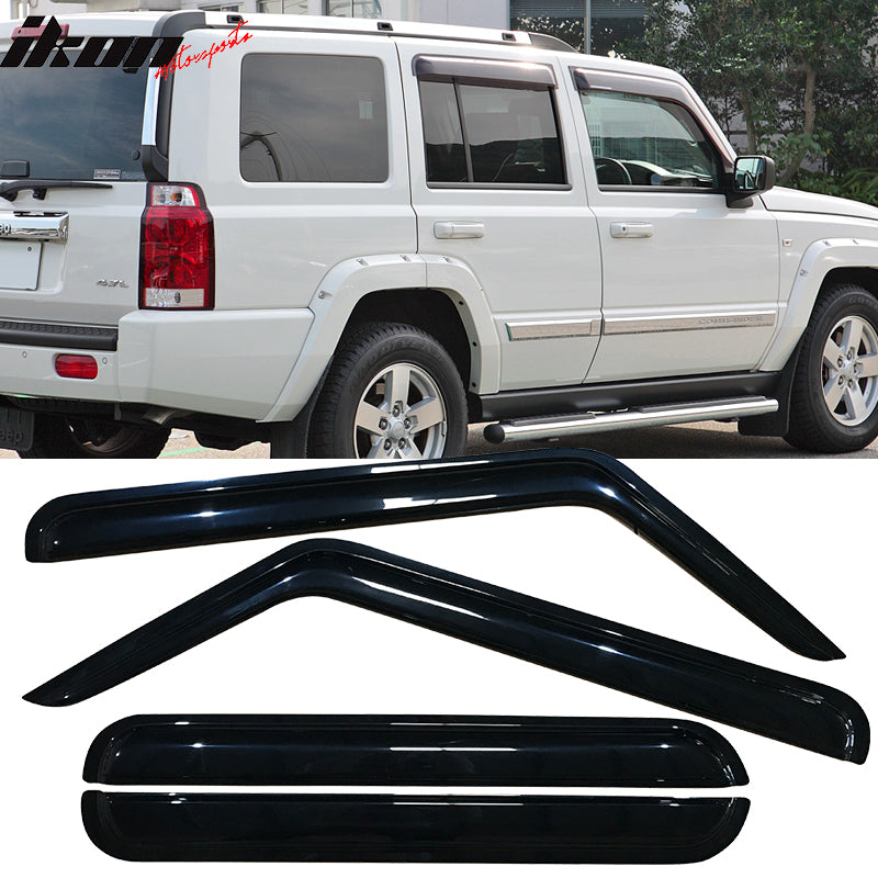 2006-2010 Jeep Commander Slim Style Smoke Visor Windows Guard Acrylic