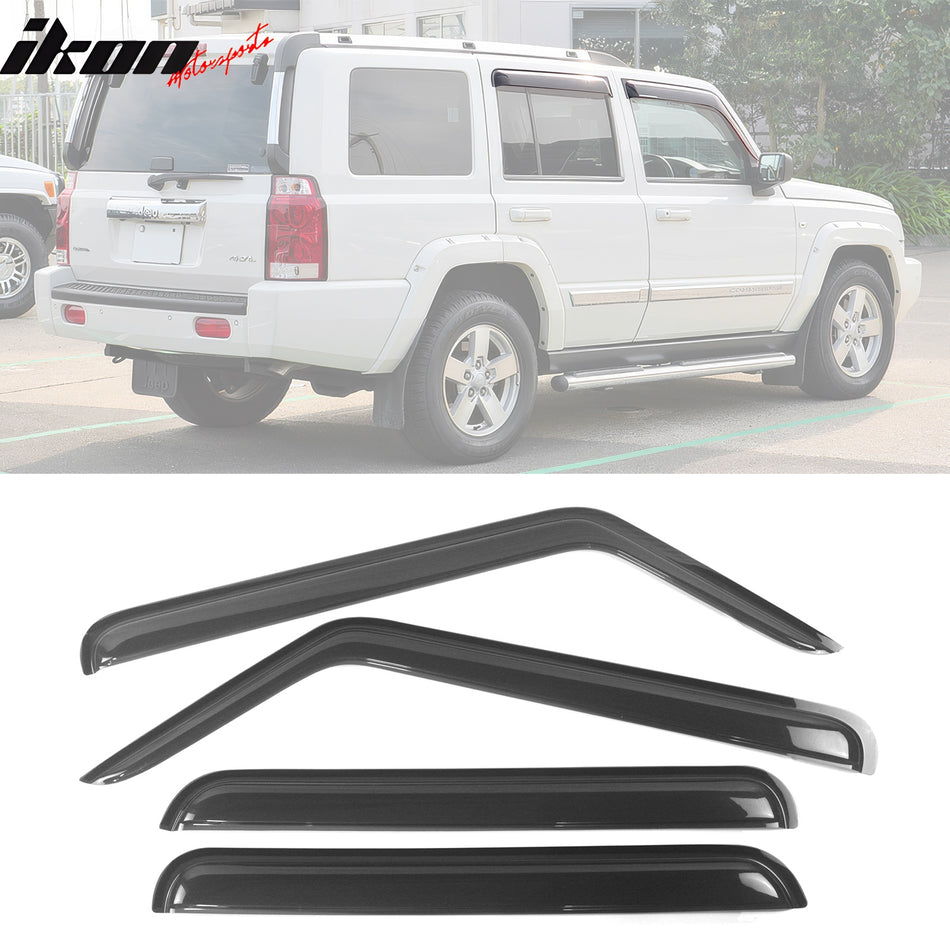 2006-2010 Jeep Commander Slim Style Smoke Windows Visor Rain Guard Acr