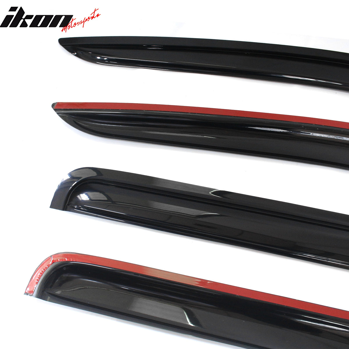 Fit 07-17 Jeep Compass Acrylic 4PC Window Visor Sun Guard Rain Deflector Tape-On