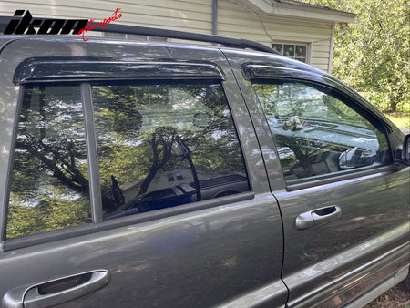 Fits 99-04 Jeep Grand Cherokee 4PC Acrylic Window Visors Rain Guard Vent Tape-On