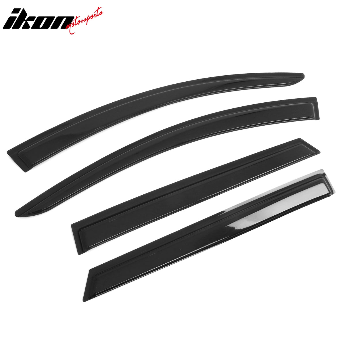 IKON MOTORSPORTS Tape on Window Visors Compatible with 2023-2025 Kia Sportage, Acrylic Smoke/Tinted Rain Guards, Side Window Wind Deflectors 4PCS