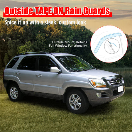 Fits 05-10 Kia Sportage Window Visors Acrylic Sun Shade Rain Guard 4PC Set