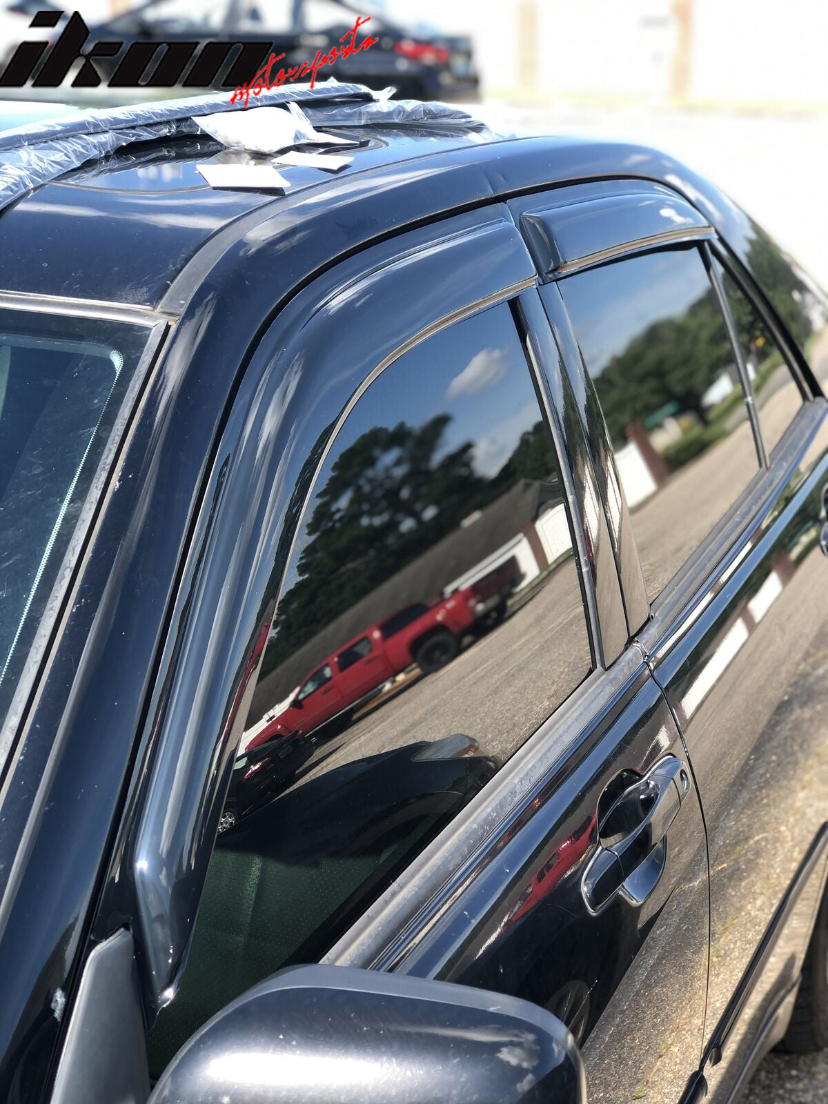 Fits 01-05 Lexus IS300 4Dr 4PCS Window Visors Sun Guard Rain Deflectors Tape-On