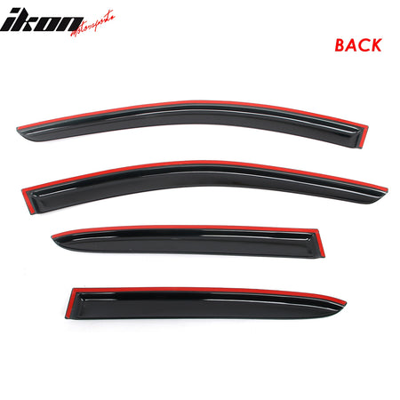 Fits 15-20 Benz X156 GLA Class Window Visors Vent Sun Guards Deflectors Tape-On