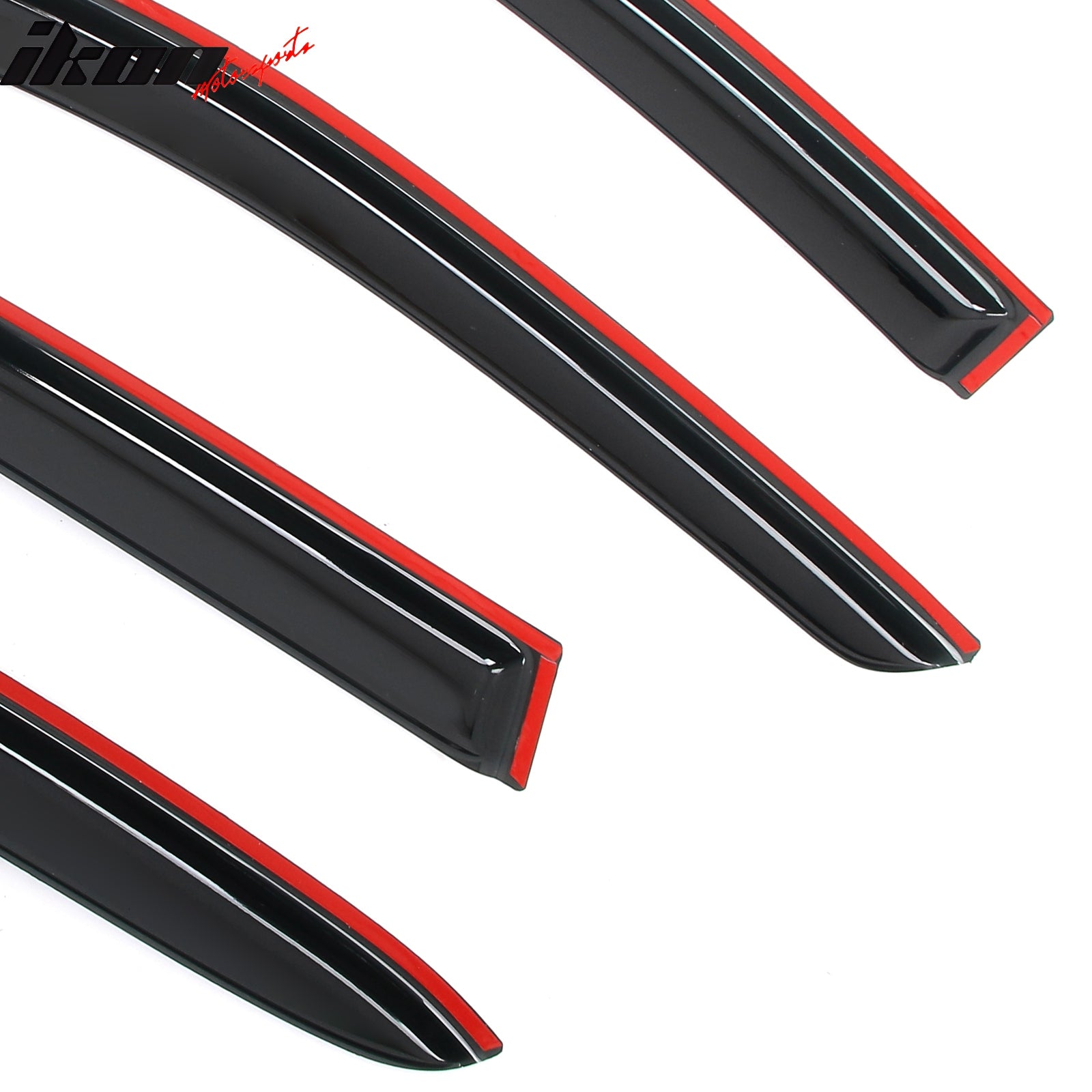 Fits 15-20 Benz X156 GLA Class Window Visors Vent Sun Guards Deflectors Tape-On