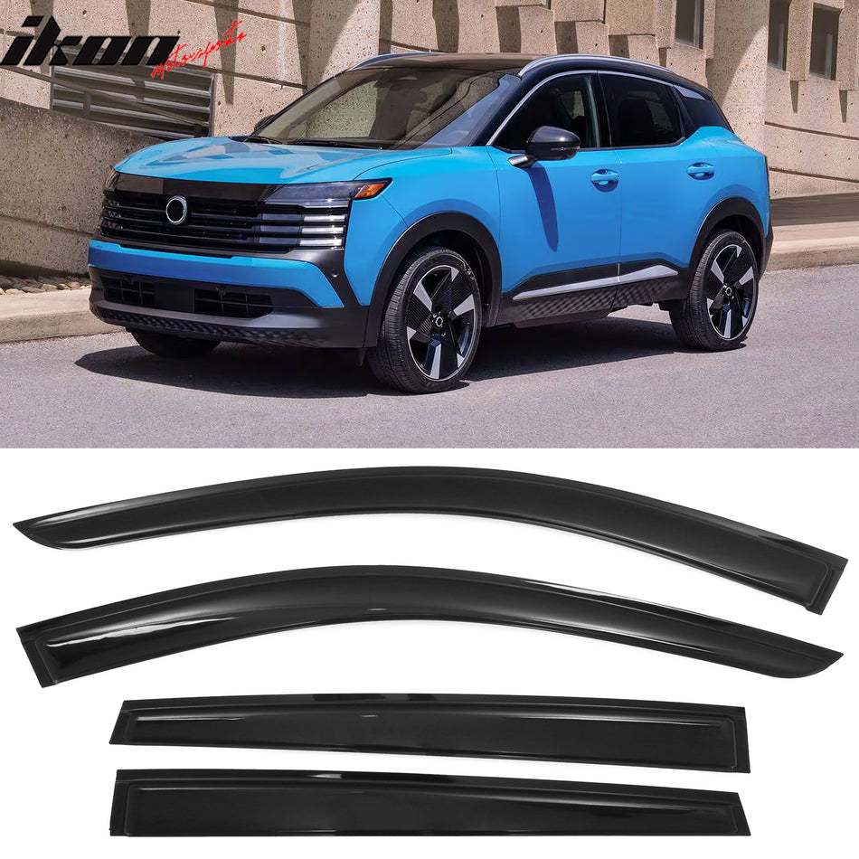 2025 Nissan Kicks Smoke Side Window Visors Vent Rain Sun Guard Acrylic