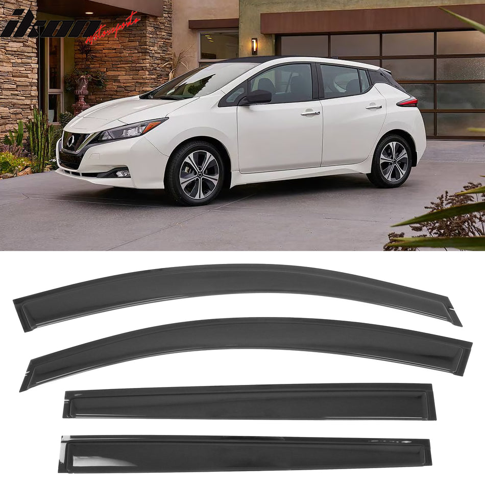 2018-2025 Nissan LEAF Side Window Visors Vent Rain Sun Guards Acrylic