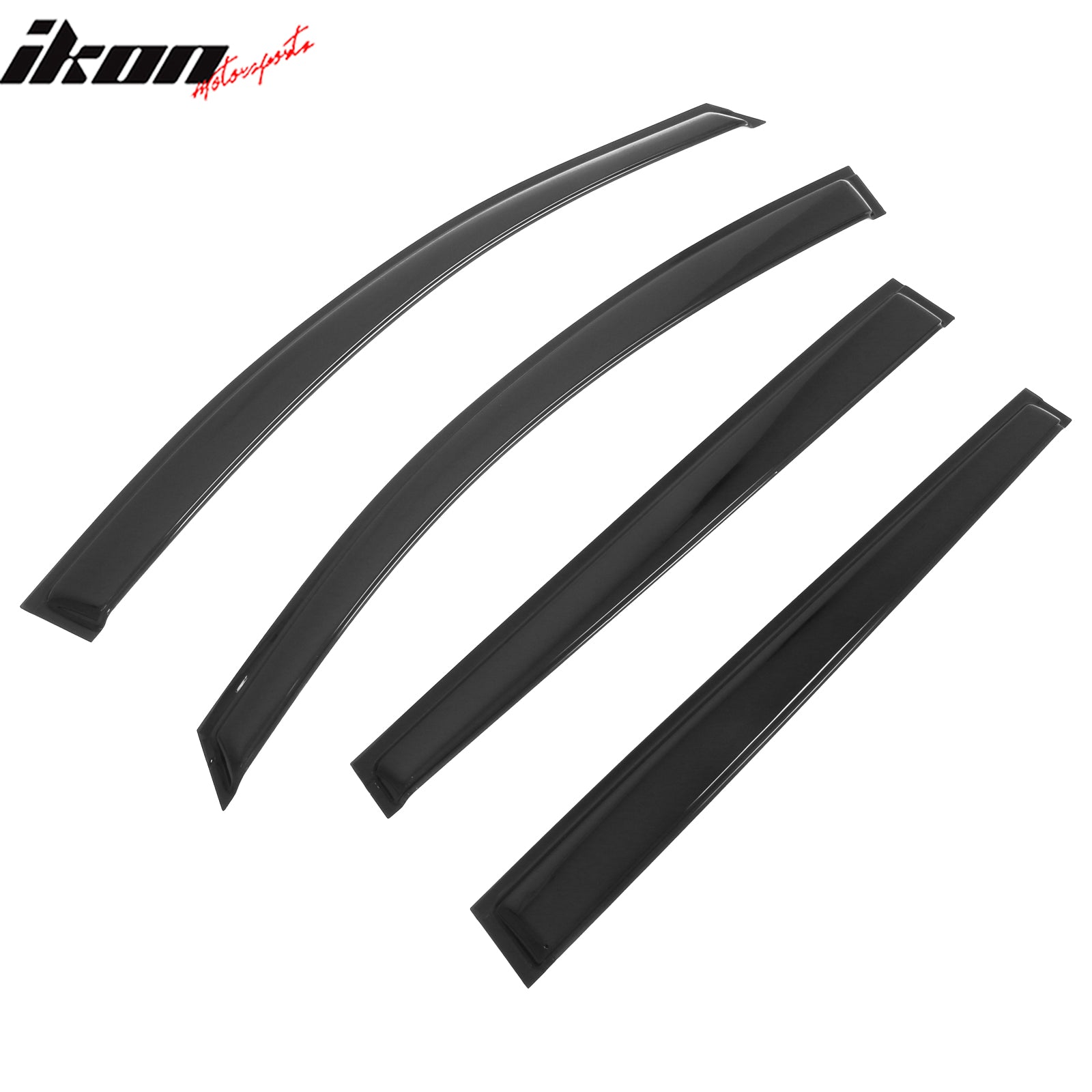 Fits 18-25 Nissan LEAF Window Visors Vent Rain Wind Sun Guards Deflector Tape-On