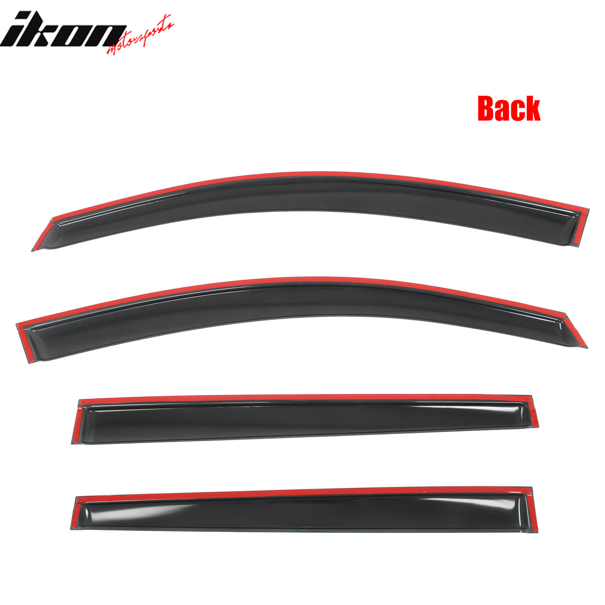 Fits 18-25 Nissan LEAF Window Visors Vent Rain Wind Sun Guards Deflector Tape-On