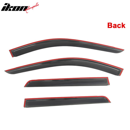 Fits 22-26 Nissan Pathfinder R53 Tape-on Window Visors Rain Guards Deflectors