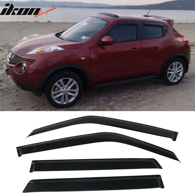 2011-2017 Nissan Juke Slim Smoke Window Visors Acrylic