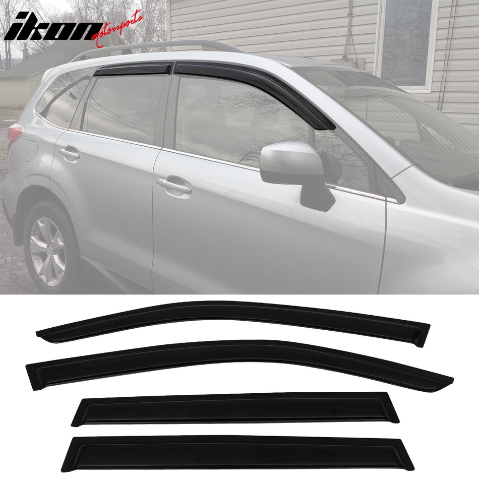 2014-2018 Subaru Forester Slim Style Smoke Tinted Window Visor Acrylic