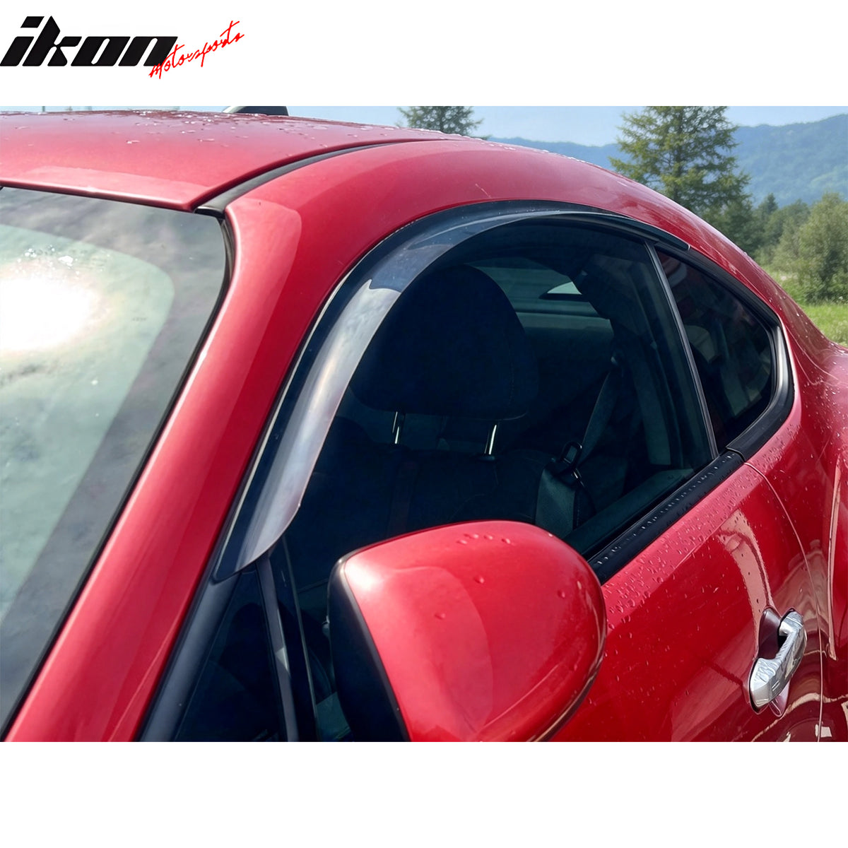 Fits 22-26 Subaru BRZ/Toyota GR86 Window Visors Black Acrylic Sun Rain Guard 2PC