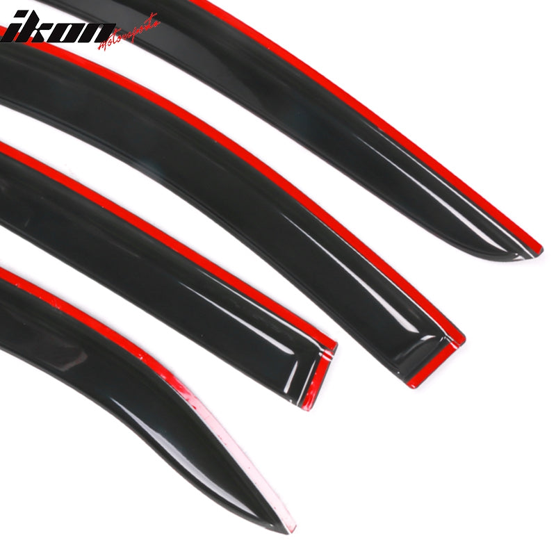 IKON MOTORSPORTS Window Visor Compatible With 2007 2011 Toyota Camry Vent Sun Shade Rain Guards Side Window Deflectors Ikon Motorsports