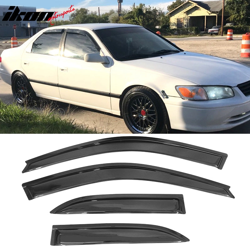 1997-2001 Toyota Camry Sedan Tape On Window Visors Smoke Acrylic