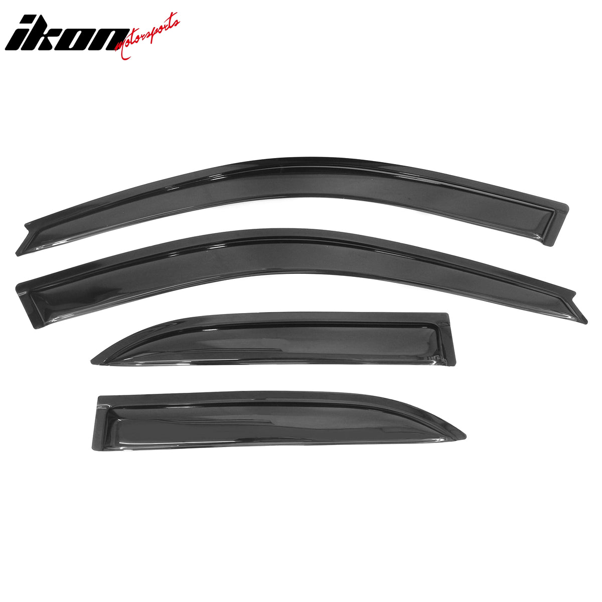 Window Visors Compatible With 1997-2001 Toyota Camry Sedan, Slim Style Tape On- Smoke Tint Acrylic Sun Rain Window Guard Wind Deflector by IKON MOTORSPORTS, 1998 1999 2000