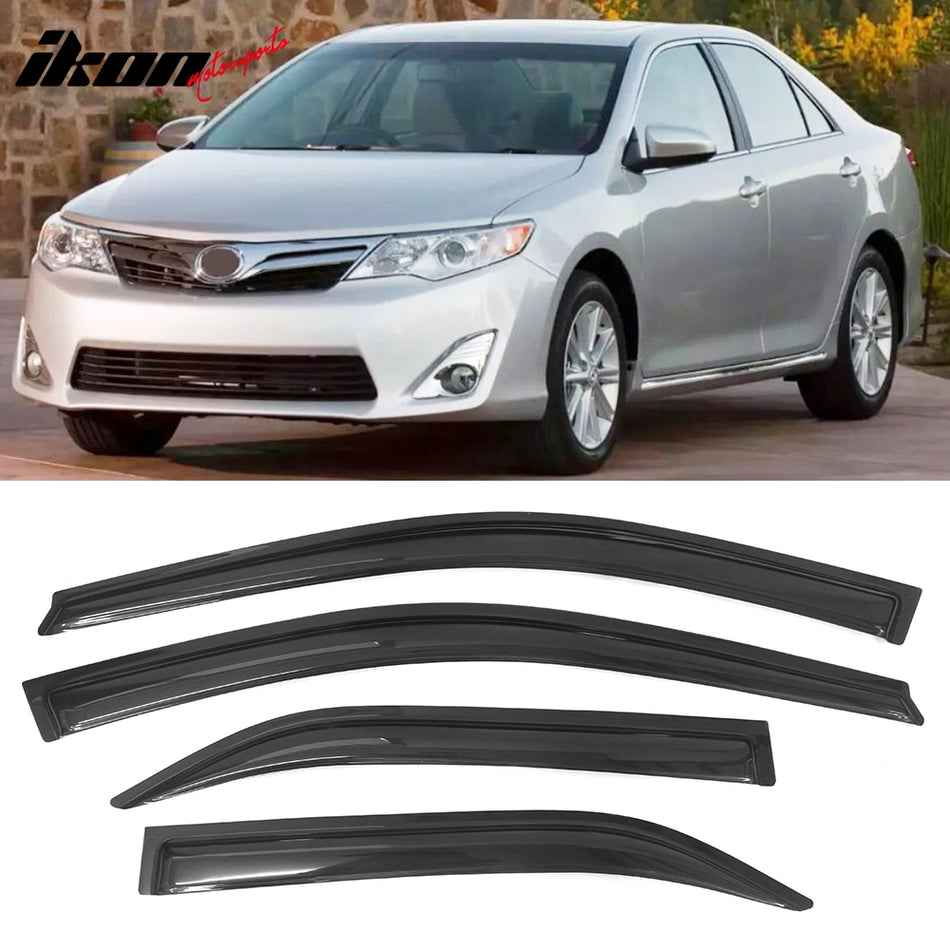 2012-2014 Toyota Camry XV50 Tape on Window Visors Rain Guard Acrylic