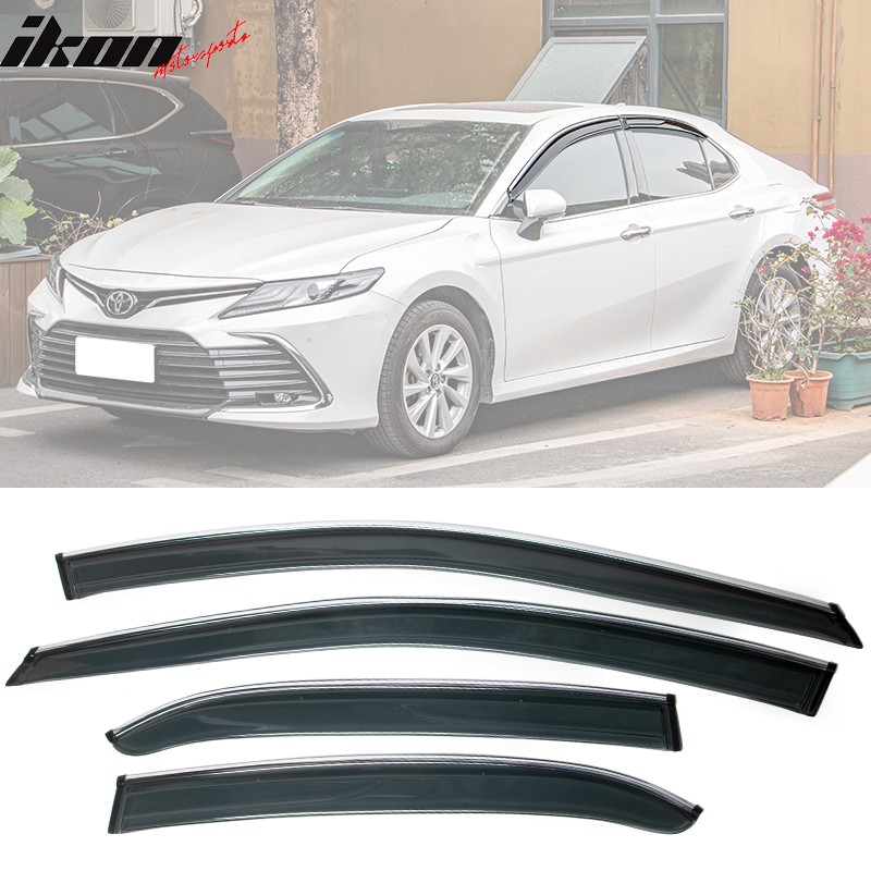 2018-2023 Toyota Camry Acrylic 4PC Window Visors Tape On Rain Guard