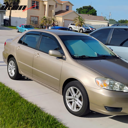 Fits 03-08 Toyota Corolla Window Visors Acrylic Rain Sun Guard Deflector 4PCS