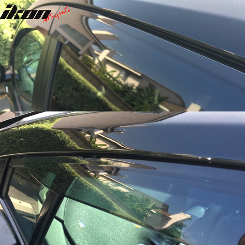 Window Visor Compatible With 2016-2022 Toyota Prius & Prius Prime, Injection Polycarbonate Wind Deflector Rain Guard Shade by IKON MOTORSPORTS