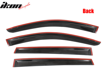 IKON MOTORSPORTS, Window Visor Compatible With 2013-2018 Toyota RAV4 Vent Sun Shade Rain Guards Side Window Deflectors