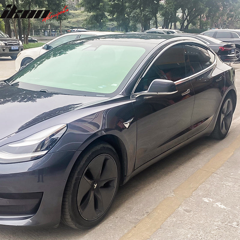 2017-2023 Tesla Model 3 Smoke Acrylic Window Visors Deflectors 4PCS