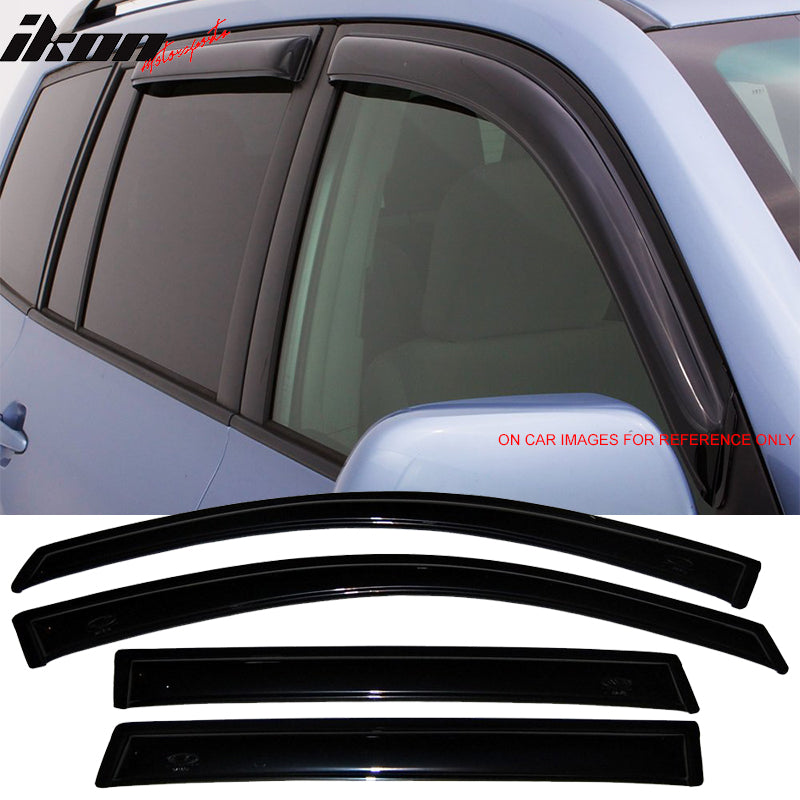 2001-2007 Toyota Sequoia Tape on Visor Windows Rain Guard Acrylic 4PC
