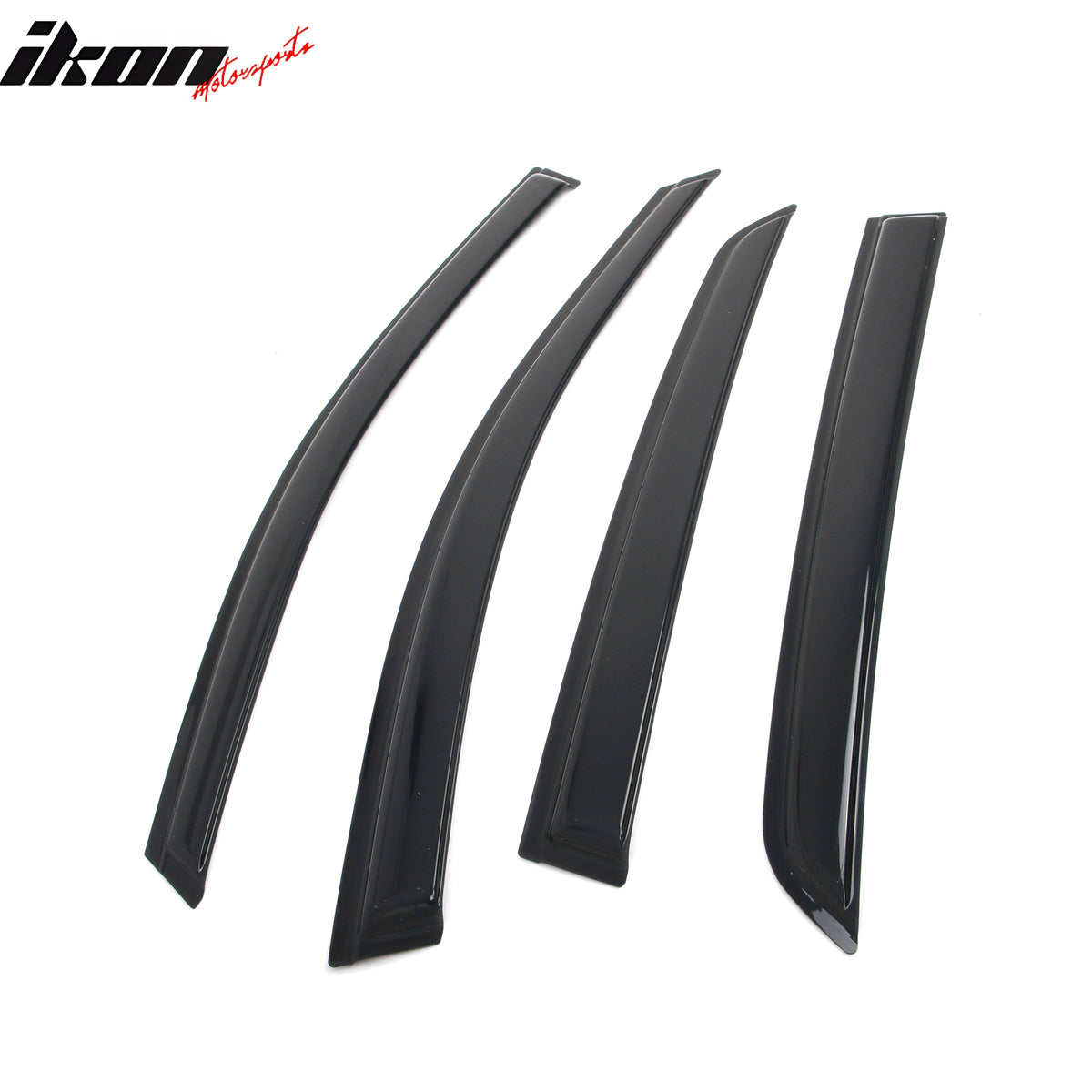 IKON MOTORSPORTS Tape on Window Visors Compatible with 2022-2025 Volkswagen MK8 Golf GTI & Golf R, Acrylic Smoke/Tinted Rain Guards, Side Window Wind Deflectors 4PCS