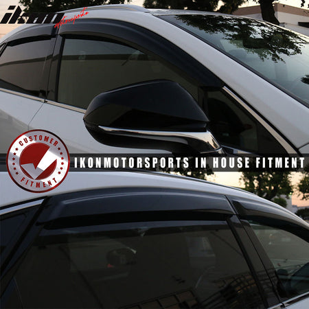 IKON MOTORSPORTS, Window Visor Compatible With 2015-2021 Lexus NX Vent Sun Shade Rain Guards Side Window Deflectors