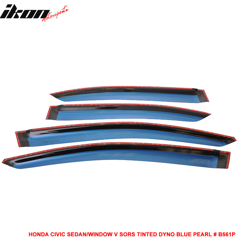 Compatible With 12-15 Civic 9th Sedan 4DR Window Guard Deflector