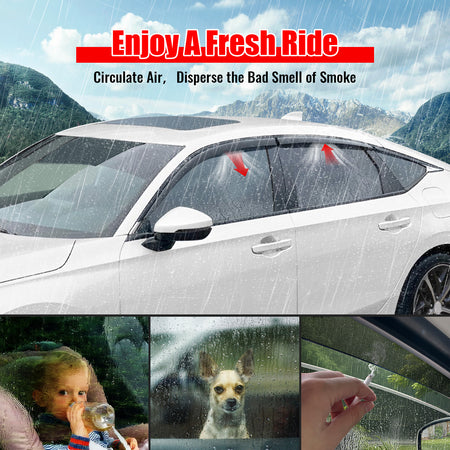 Fits 24-26 Chevy Blazer EV Slim Window Visors Acrylic Sun Shade Rain Guard 6PCS