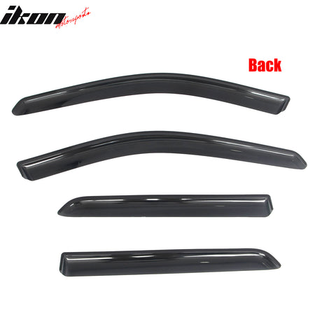 Fits 11-26 Dodge Durango In-Channel Window Visors Vent Rain Guards Deflectors