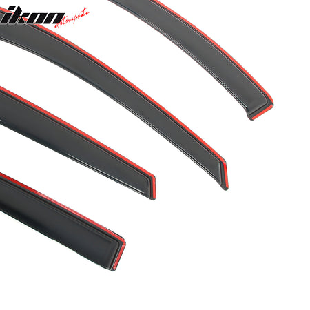 For 20-25 Ford Escape Window Visors Deflectors In Channel Acrylic Rain Sun Guard