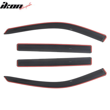Fits 17-26 Jeep Compass In-Channel Window Visors Vent Rain Sun Guards Deflectors