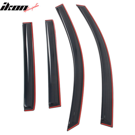 Fits 16-24 Nissan Titan XD& Titan Crew Cab In-Channel Window Deflectors Acrylic