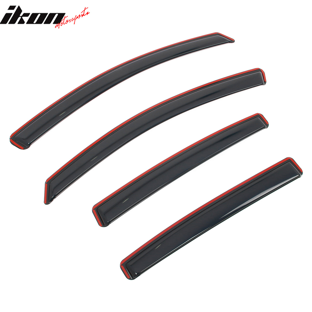 IKON MOTORSPORTS In Channel Window Visors Compatible with 2017-2023 Impreza Hatchback, Slim Style Acrylic Smoke Rain Guards, Side Window Wind Deflectors 4PCS