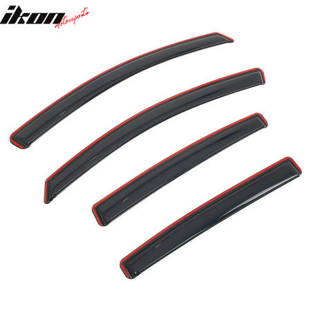 IKON MOTORSPORTS In Channel Window Visors Compatible with 2017-2023 Impreza Hatchback, Slim Style Acrylic Smoke Rain Guards, Side Window Wind Deflectors 4PCS