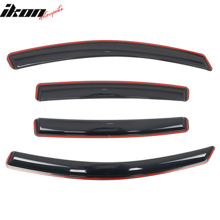 Fits 17-23 Subaru Impreza Hatchback In-Channel Side Window Visors 4PC Rain Guard