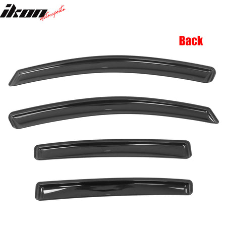Fits 17-23 Subaru Impreza Hatchback In-Channel Side Window Visors 4PC Rain Guard