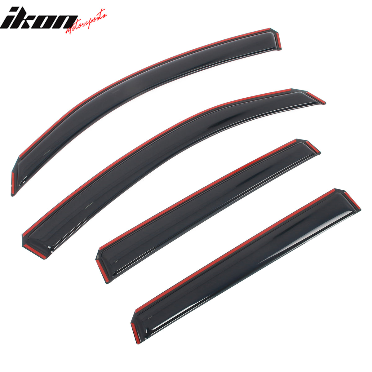 IKON MOTORSPORTS In Channel Window Visors Compatible with 2014-2018 Subaru Forester, Slim Style Acrylic Smoke Rain Guards, Side Window Wind Deflectors 4PCS