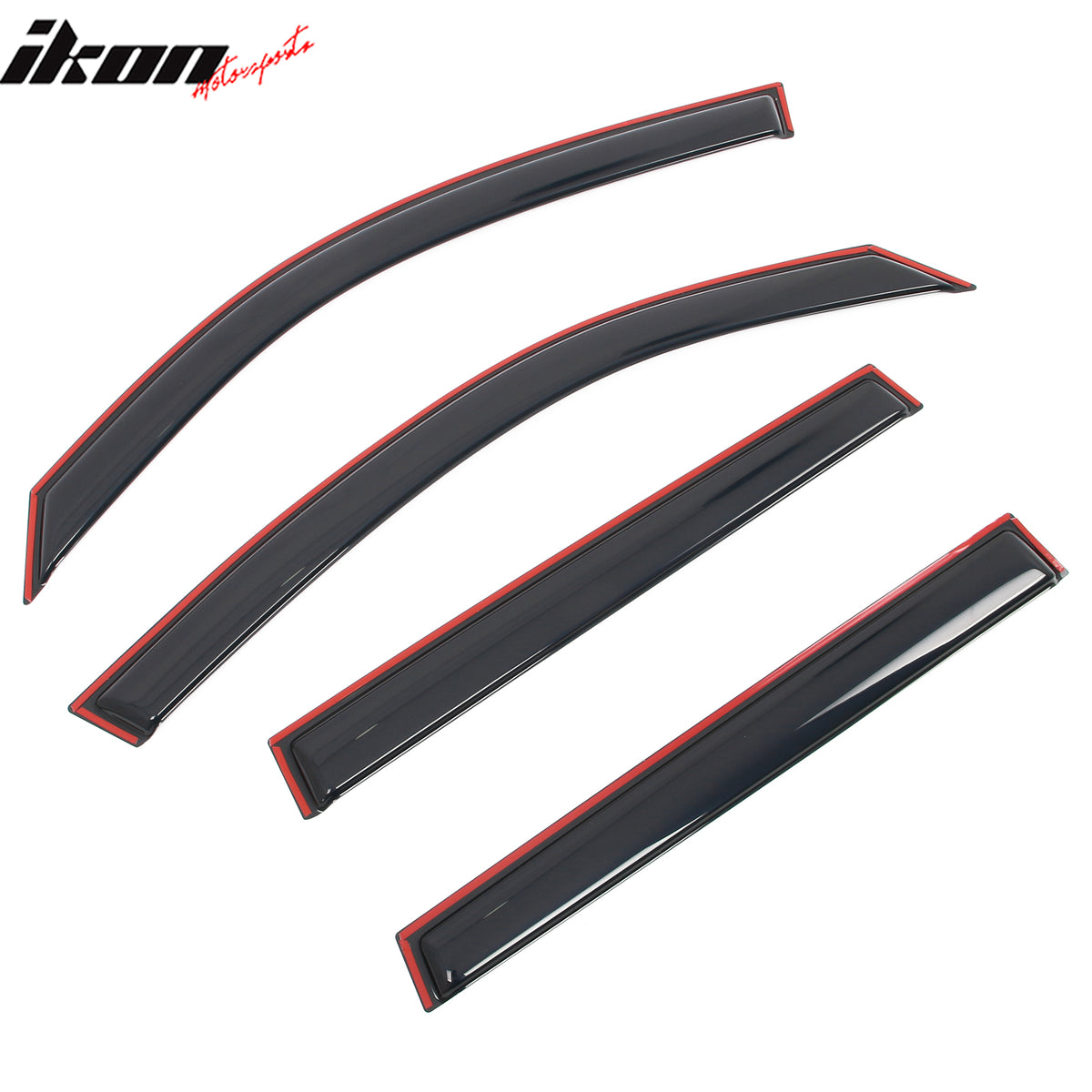 IKON MOTORSPORTS In Channel Window Visors Compatible with 2019-2024 Subaru Forester, Slim Style Acrylic Smoke Rain Guards, Side Window Wind Deflectors 4PCS