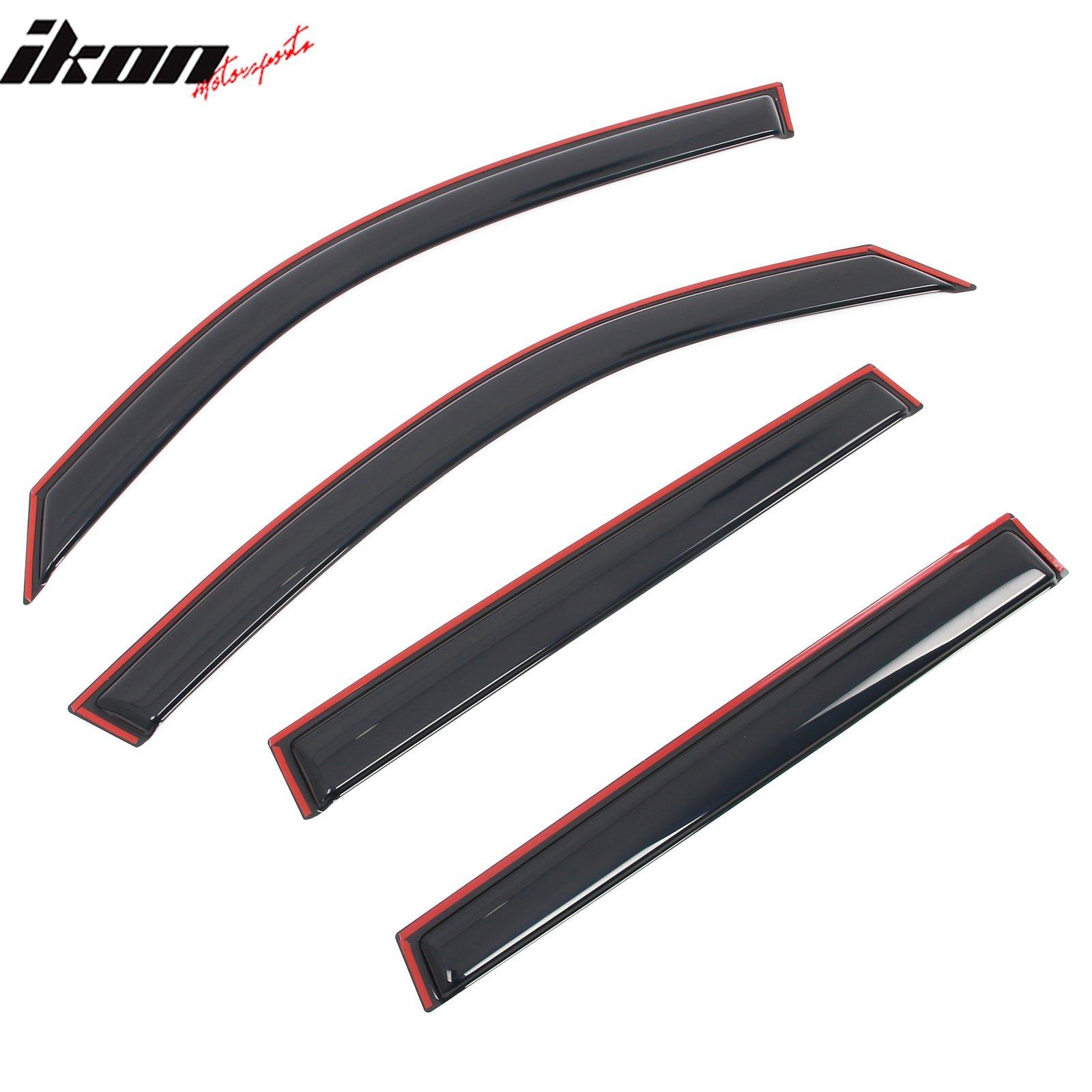 IKON MOTORSPORTS In Channel Window Visors Compatible with 2019-2024 Subaru Forester, Slim Style Acrylic Smoke Rain Guards, Side Window Wind Deflectors 4PCS
