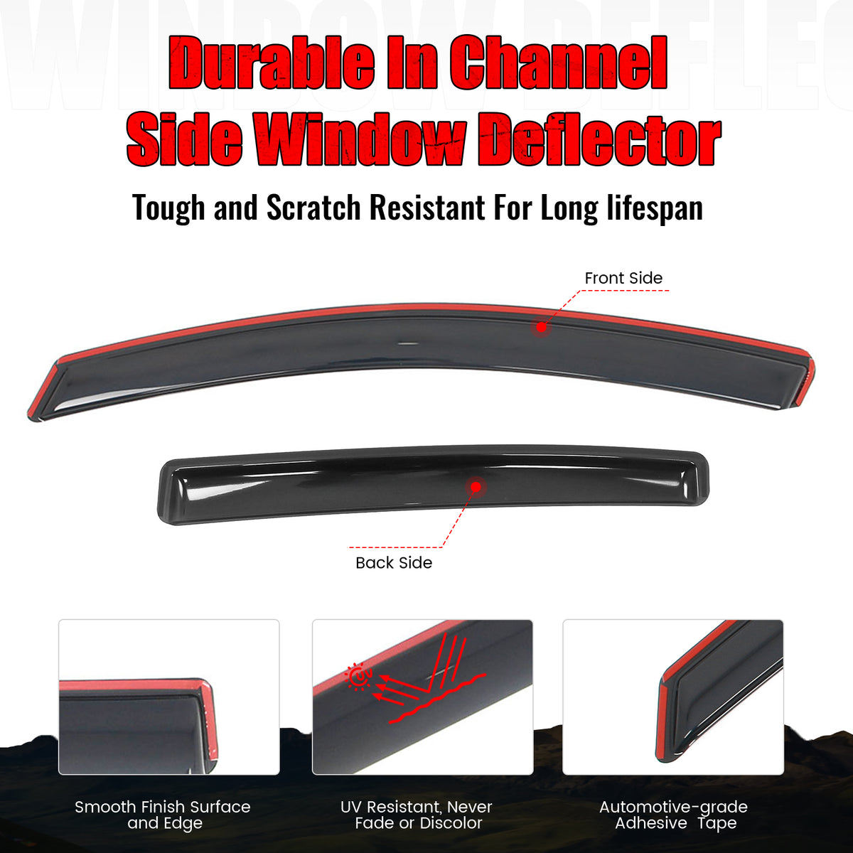 Fits 12-16 Subaru Impreza Hatchback 13-15 XV Crosstrek In-Channel Window Visors