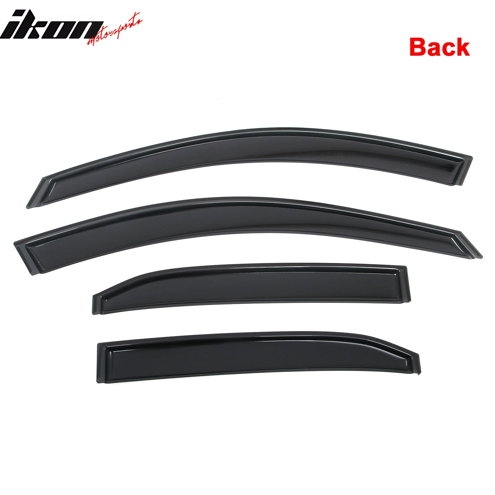 Fits 07-11 Toyota Camry In-Channel Window Visor Acrylic Rain Sun Shade Deflector