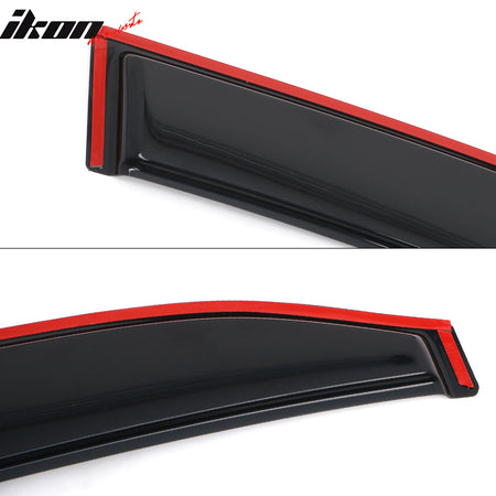 Fits 07-11 Toyota Camry In-Channel Window Visor Acrylic Rain Sun Shade Deflector