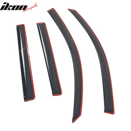 Fits 08-13 Toyota Highlander In-Channel Side Window Deflector Acrylic Rain Shade