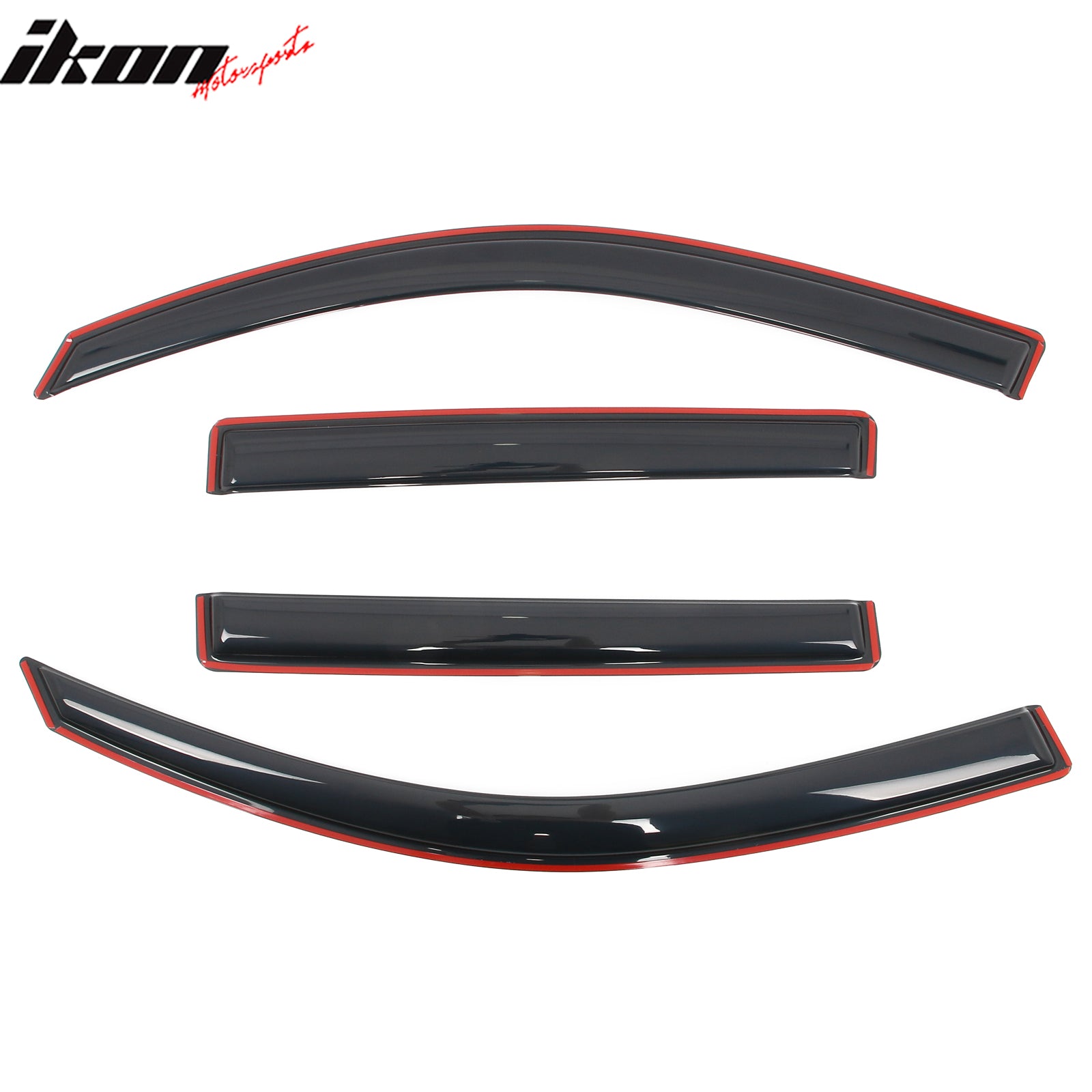 Fits 08-13 Toyota Highlander In-Channel Side Window Deflector Acrylic Rain Shade