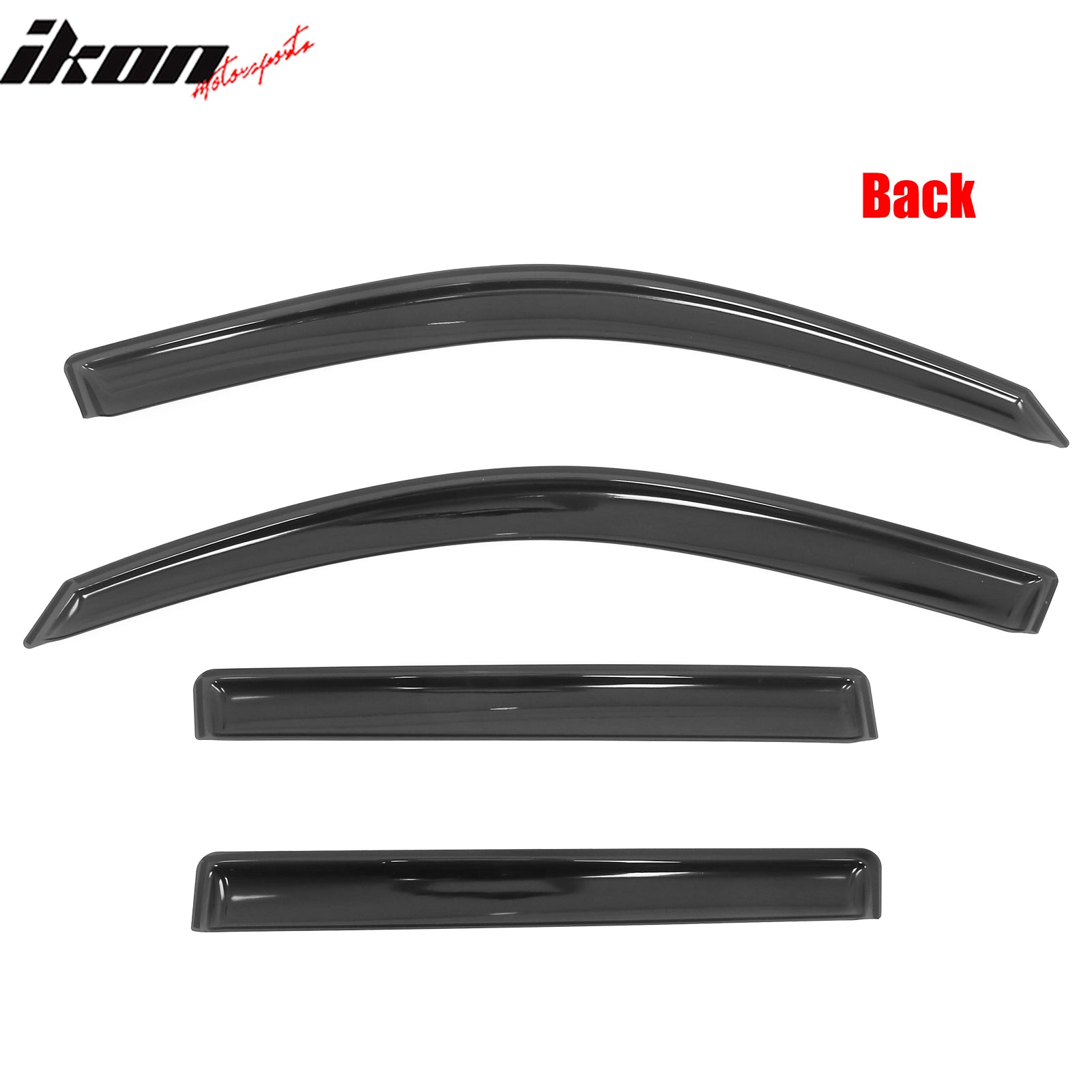 Fits 08-13 Toyota Highlander In-Channel Side Window Deflector Acrylic Rain Shade