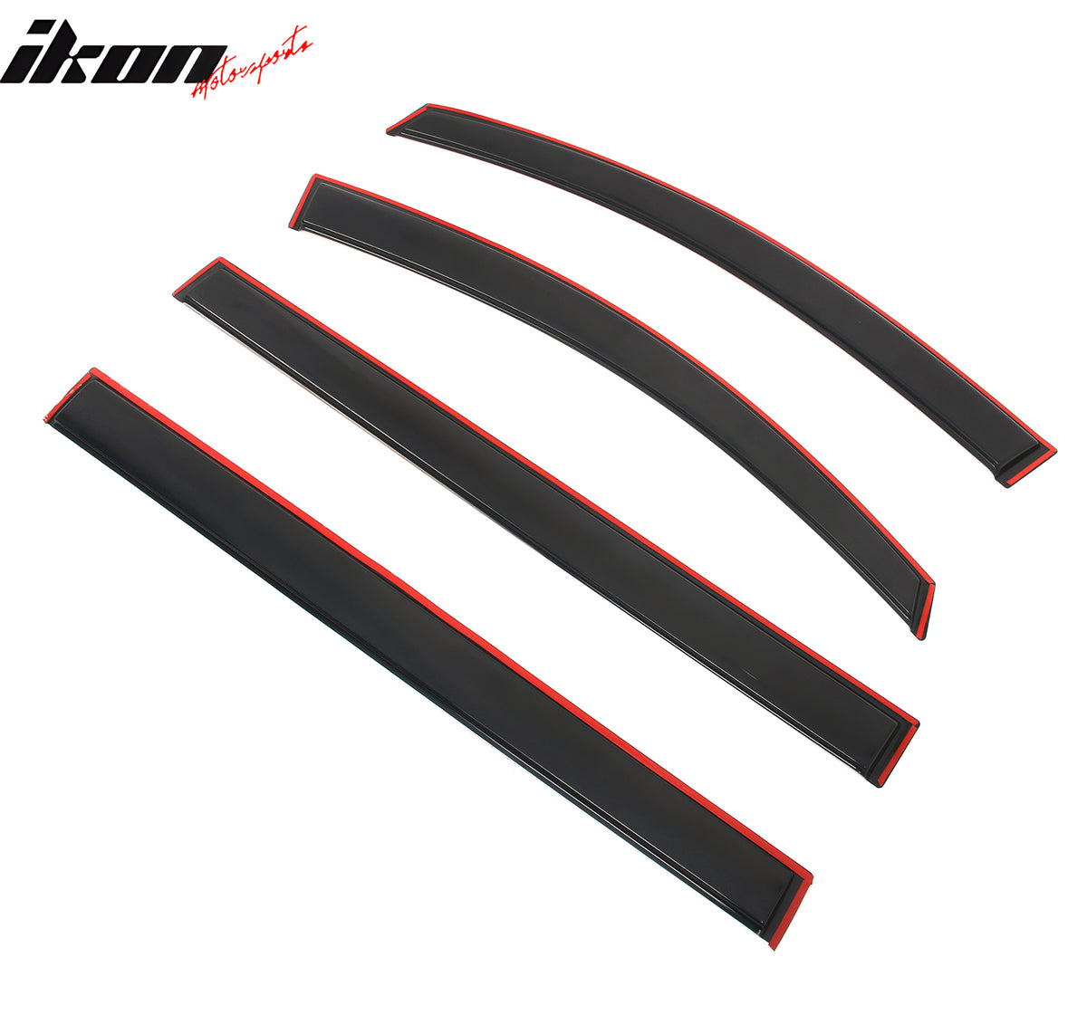 IKON MOTORSPORTS In Channel Window Visors Compatible with 2011-2020 Toyota Sienna, Slim Style Acrylic Smoke Rain Guards, Side Window Wind Deflectors 4PCS