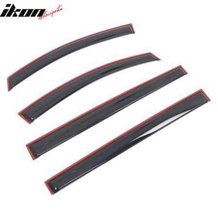 Fits 21-25 Toyota Sienna Acrylic Window Visors In Channel Rain Vent Deflectors